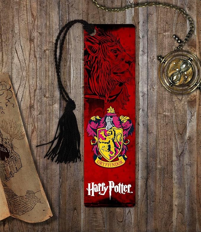 Harry Potter - Hogwarts House - Gryffindor - Glossy Bookmark with Tassel for Gifting and Collecting USBMP737