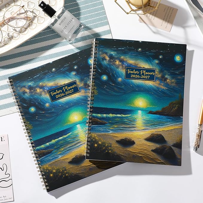 Teacher Planner 2026-2027 - Teacher Lesson Planner 2026-2027, 9" x 11", Jul.2026 - Jun.2027, Weekly & Monthly Lesson Plan Book for Teachers with Back pocket, Colorful Tabs