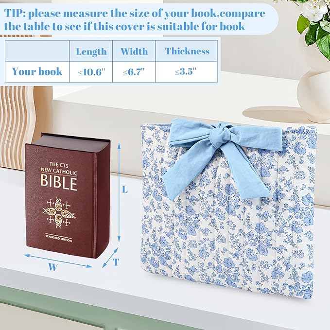 Quilted Bible Cover Bible Cover Case for Women Organizer Quilted Bible Carrying Case, Suitable Accessories for Bible Study Use for Girls, Christian Gifts