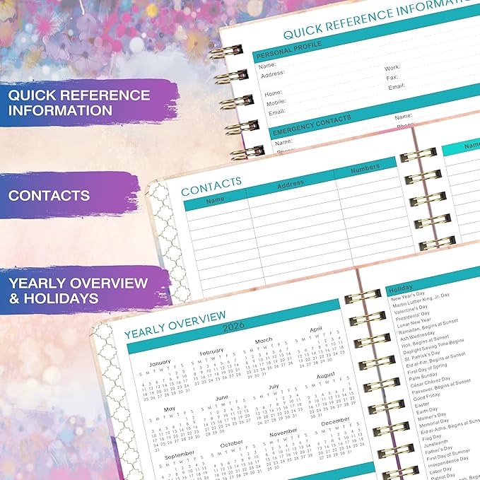 2026-2027 Planner - Planner Daily Weekly and Monthly 2026-2027, July 2026 - June 2027, 6.3’’ × 8.4’’, 12 Monthly Tabs, Inner Pocket, Hardcover, Perfect for Organization