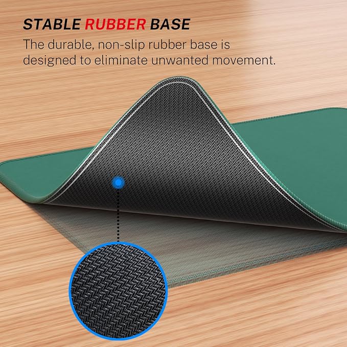MROCO Essential Office & Gaming Mouse Pad, 8.5 x 11 Inch, Forest Green | Anti-Fray Stitched Edges, Functional and Stylish Pattern Design, Non-Slip Rubber Base, Water and Stain Resistant Protection