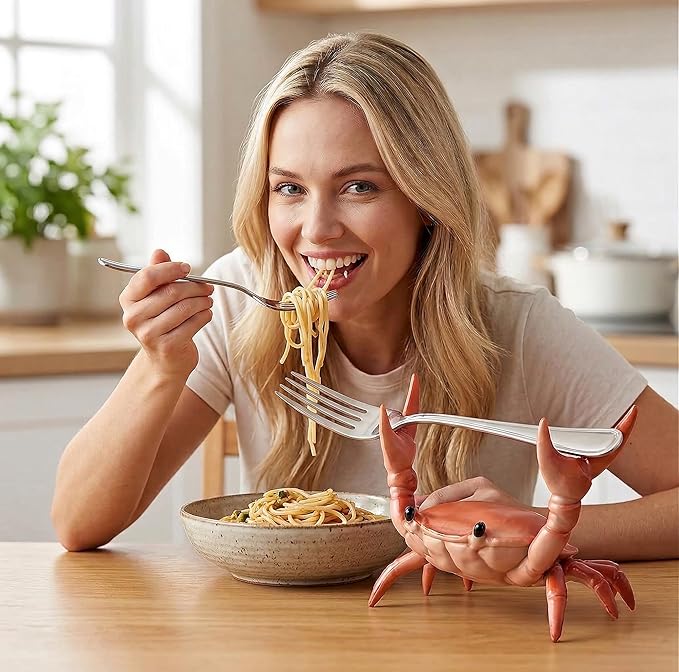 Crab Pen Holder for Desk - 2 PCs Crab Pen Holder, Creative Weightlifting Crab Pencil Stand Holder, Funny Desk Decor for Office Desks, Pencil Stand Holder, Cute Office Decor at Home, School, Studio