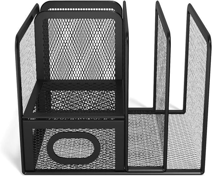 Tru Red Tr57532-Cc 5 Compartment Wire Mesh Accessory Holder, Matte