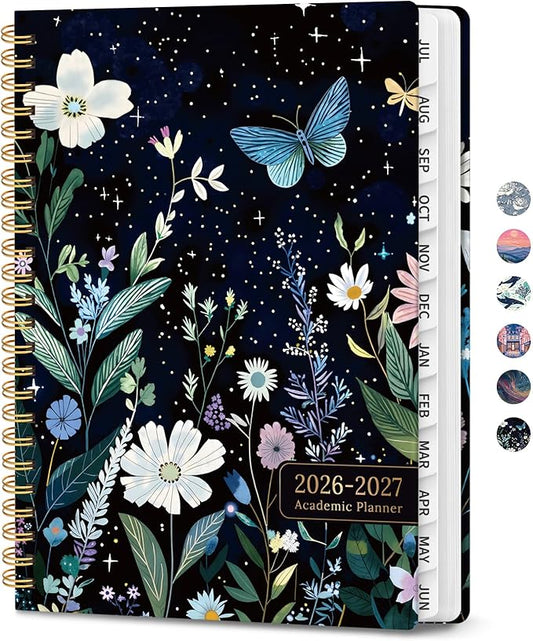 2027 Planner - Weekly and Monthly Planner, January 2027 to December 2027, Spiral Bound 2027 Calendar Planner Book, Inner Pocket, Perfect for Office Home School Supplies - A5 (6.3" x 8.5"), Celestial