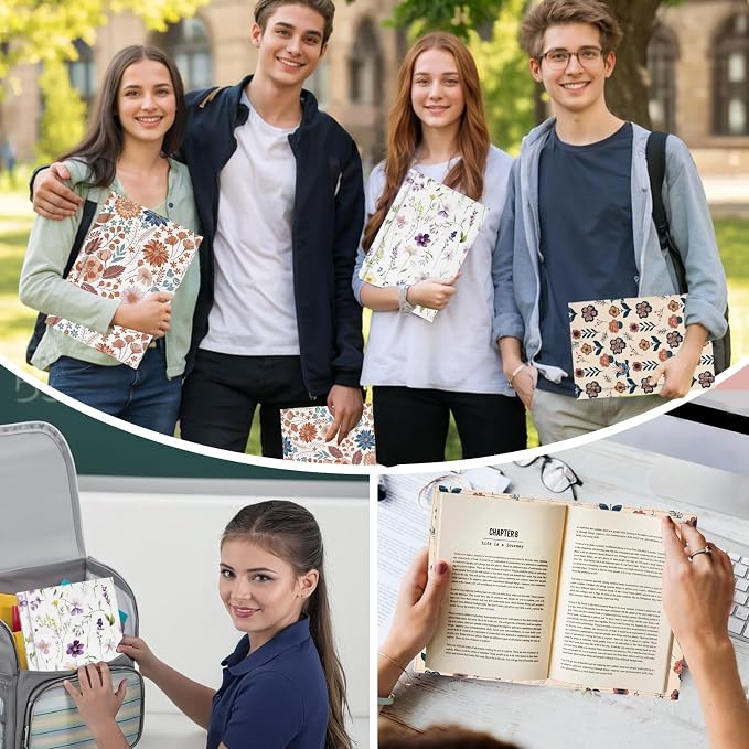 Floral Paperback Book Cover Protector,Washable Soft Canvas Fabric Book Covers with Bookmark,Adjustable Double Side Print Book Dust Jacket Covers for Hardcover Novel Book Lovers Gift