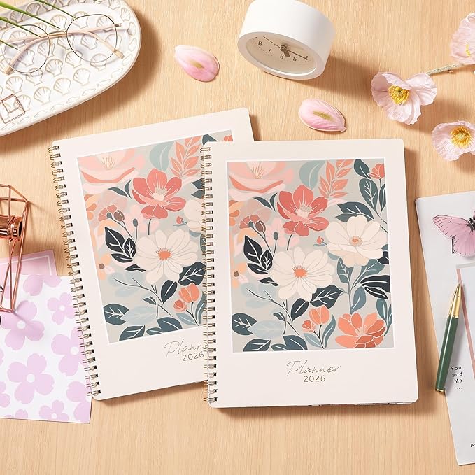 2026 Planner - Planner 2026, 2026 Planner Weekly and Monthly, Jan. 2026 - Dec. 2026, 8.5" x 11" Calendar Planner with 12 Monthly Tabs, Inner Pocket, Daily Organizer