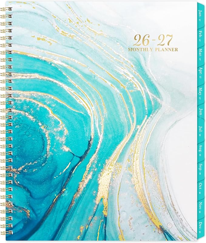 2026-2027 Monthly Planner/Calendar - July 2026 - December 2027, Monthly Planner 2026-2027, 18 Months Planner with Tabs & Note Pages, 9" x 11", Twin-Wire Binding and Two-Side Pocket, Perfect Organizer