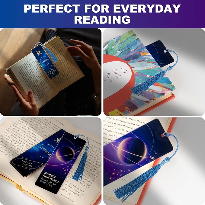 for 2 Pack Project Hail Mary Merch Inspired Bookmark Stuff, Rocky Grace Amaze Bookmarks Gifts Shirt Poster Accessories Merchandise for Fans Men Women Birthday Book Lovers