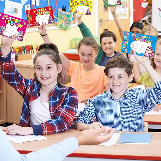 Happy Birthday Certificates for Kids 36pcs Birthday Bookmark Award for Students Classroom Teachers Supply