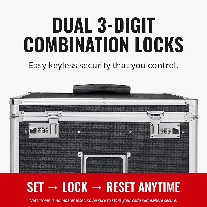 Vaultz Locking Mobile Business Case, Legal Size, 14.5 x 13.5 x 11 Inches, Black (VZ00194)