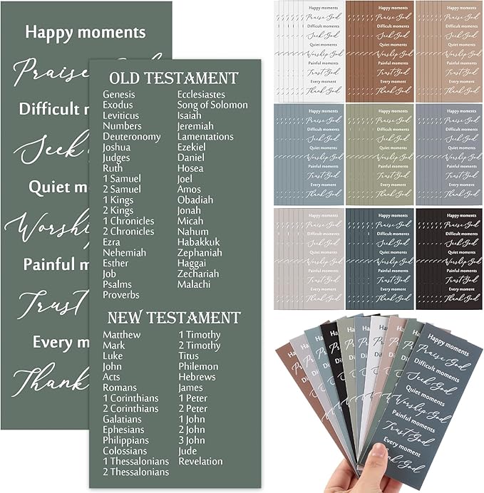 Motiskyy 100 Pcs Christian Gifts for Fathers Day Bulk Books of The Bible Bookmarks 2.36 x 6 Inch Religious Christian Bookmarks Bulk Church Gifts for Prayers Church Men Women Mom Dad(Natural)