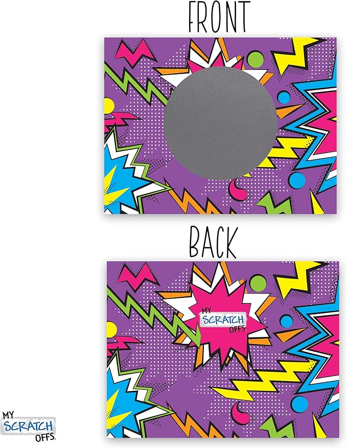 My Scratch Offs 50 Pack Zig Zag Variety DIY Custom Make Your Own Scratch-Offs Prizes for Kids Teacher Supplies for The Classroom Motivational Scratch Cards for Students Appreciation Cards
