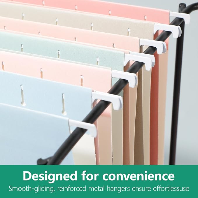 pmybupo Pink Hanging File Folders,6 Pack Reinforced Hang Folders Letter Size,Adjustable 1/5-Cut Tabs,Designed for Bulky Files,Filing Cabinet