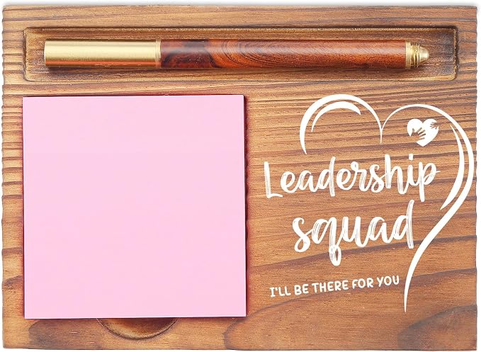Leadership Squad Desk Organizer, Inspirational Sticky Note Holder, I'll Be There for You, Gifts for Leaders, Managers, Team Supervisors, and Business Professionals EDP132