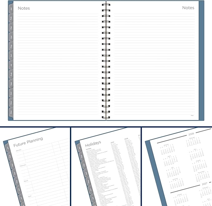 Mead 2027 Planner, Weekly & Monthly, 15-Month Oct-Dec, 8.5" x 11", Composure Blue (CRW6202027)