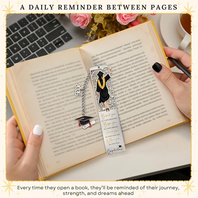 Graduation Gifts - 2026 High School, College Graduation Gifts for Women Her - Gift Ideas for Graduates - Class of 2026 Congrats Grad Inspirational Bookmark with Box