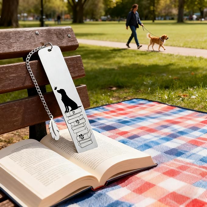 Dog Lover Gifts for Women Men, Dog Bookmark for Readers, Book Lover Gifts for Dog Mom Dad, Cute Animal Book Marker for Librarian Teacher, Birthday Christmas Gifts for Pet Owner