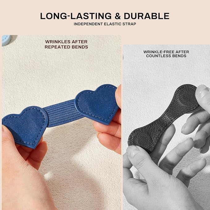 2Pcs Magnetic Leather Bookmarks with Gift Box, Heart-Shaped Magnetic Pen Holder Book Marks Clip Gift for Book Lover Readers Cute Bookmark for Women, Dark Blue