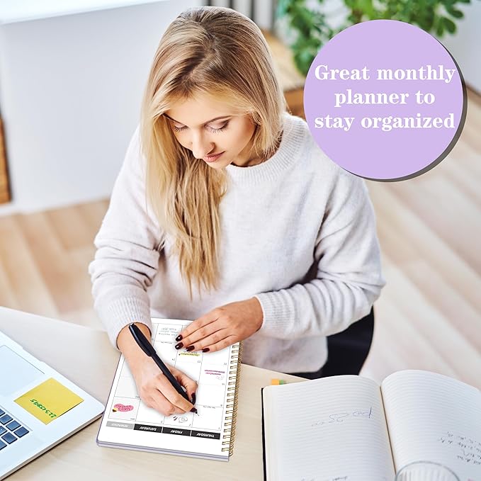 Monthly Planner 2026-2027, 2026 Calendar 24 Months Planner, 7.4"x9.4", JAN 2026 - DEC 2027, Personal Organizer with Monthly Goals, To-Do List, Habit Tracker, 24 Monthes for School Office Home Planning