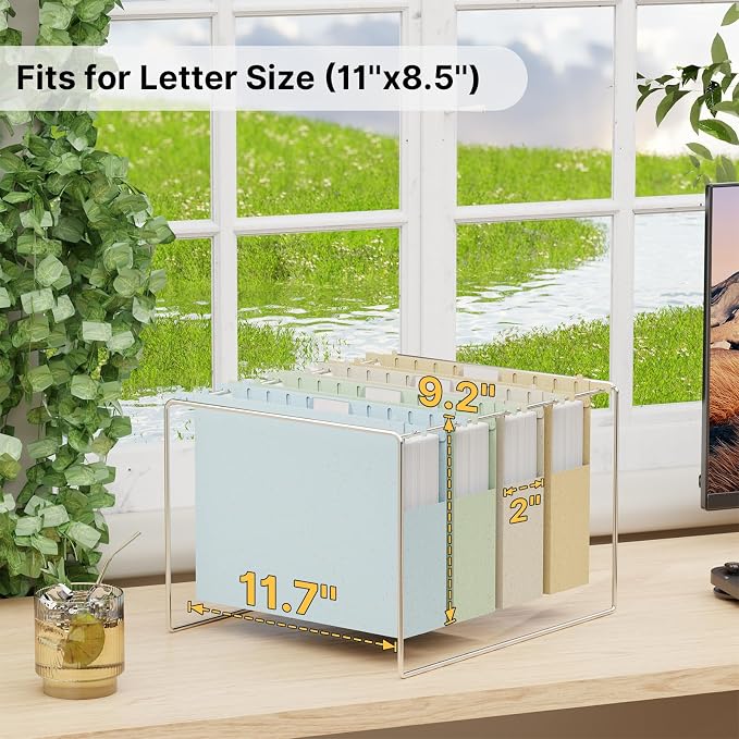 XINGIA Plastic Hanging File Folders, Letter Size with 2'' Expansion, 12 Pack Expandable Hanging Folders with Tabs,Hanging File Folder Organizers for Office School Home Filling Cabniet -Assorted Color