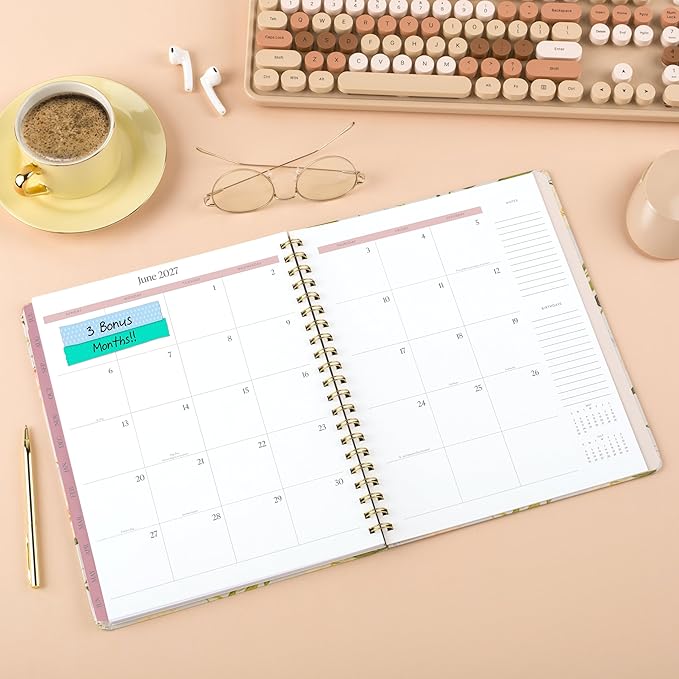Cambridge Planner 2026-2027 Weekly & Monthly Academic 12-Month July-June, 8-1/2" x 11", Pen+Pillar, Pollinator (PP24-905A)