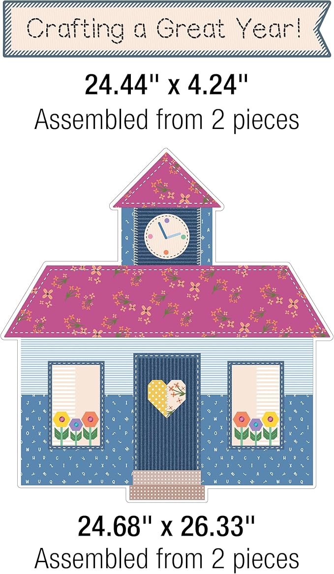Carson Dellosa Crafty and Cool 64PC Motivational Bulletin Board Set, Arts & Crafts Theme Wall Art with Positive Affirmation for Back to School Decorations, Chalkboard, and Classroom Decor