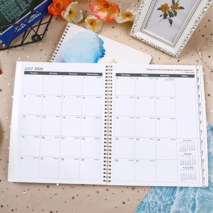 Monthly Planner 2026-2028 - 2 Year Planner 2026-2028, July 2026 - June 2028, 9" × 11", 2 year calendar 26-28 monthly planner with Flexible Cover + Pockets - Waterink