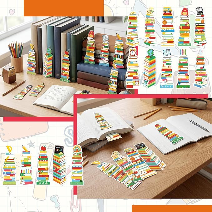 Kolldenn 150 Pcs Book Tracker Bookmarks Bulk 6.3 x 1.97 Inch Bookshelf Love to Read Bookmarks Paper Tracking Double Sided Reading Page Markers for Back to School Reading Lover(Stationery)