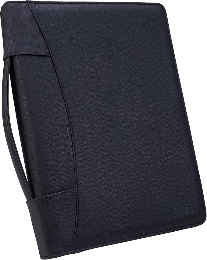 Case-It The Supreme PADFOLIO Case-it Zippered Business Meeting Padfolio Tablet Case | Professional Portfolio with Letter Size Writing Pad, PAD-62-BLK