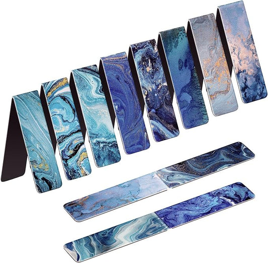 12 Pack Magnetic Bookmark, Book Marker Clip for Teachers, Students, Book Lovers, Printing on 2 Side