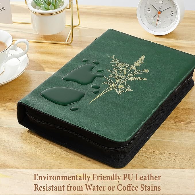 Bible Cover Case for Women and Men, PU Leather Bible Bag Bible Study Supplies Accessories with Detachable Wrist Strap