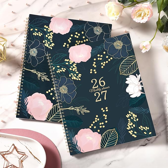 2026-2027 Monthly Planner - 18 Monthly Planner/Calendar 2026-2027, July 2026 - December 2027, 9‘’ x 11'', Months Tabs, Double-Sided Pockets, Twin-Wire Biding, Holidays, Notes Pages, Julian Dates