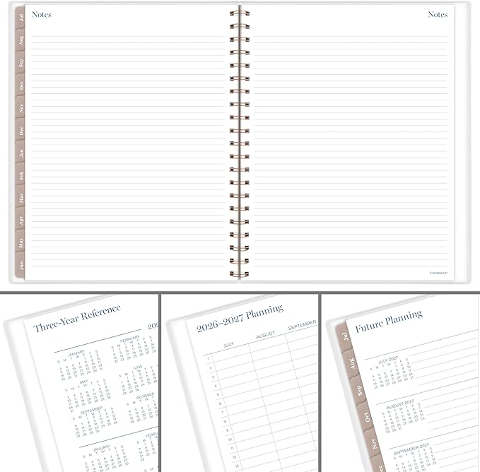 Cambridge Planner 2026-2027 Weekly & Monthly Academic 12-Month July-June, 8-1/2" x 11", Trigon (1794-905A)