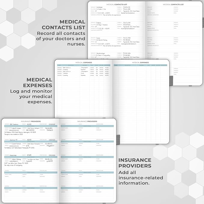 Clever Fox Medical Planner Daily – Health Diary Notebook, Wellness Journal & Self-Care Logbook, Lasts 3 Months, 7x10.5″ (Gray)