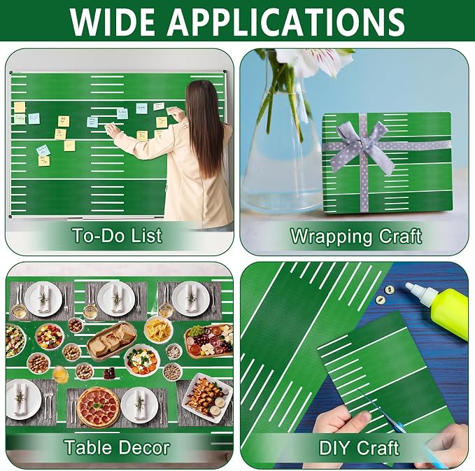 Football Bulletin Board Roll Reusable Waterproof Erasable Sport Theme Non-Woven Fabric Bulletin Board Roll Background Poster for Game Day Party Home Classroom Decor Wrapping DIY Crafts 15.7" x 40ft
