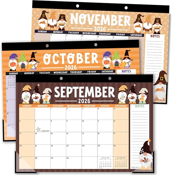 Hadley Designs Large Teacher Desk Calendar 2026-2027 - Desktop Calendar 2026, 18-Month Desk Calendars for Home, Office & Classroom, Cute Classroom Must Haves, Teacher Appreciation Gifts