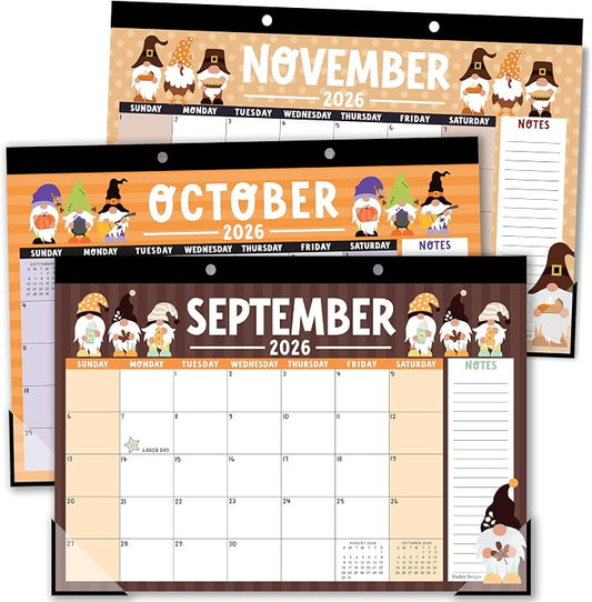 Hadley Designs Large Teacher Desk Calendar 2026-2027 - Desktop Calendar 2026, 18-Month Desk Calendars for Home, Office & Classroom, Cute Classroom Must Haves, Teacher Appreciation Gifts