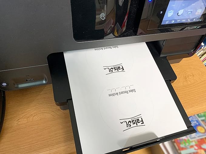 CD/DVD Label | Qty 50 Disc, 100 Spine | 25 Sheets Total | Permanent White Matte | Compatible with Inkjet and Laser Printer | Blank Labels