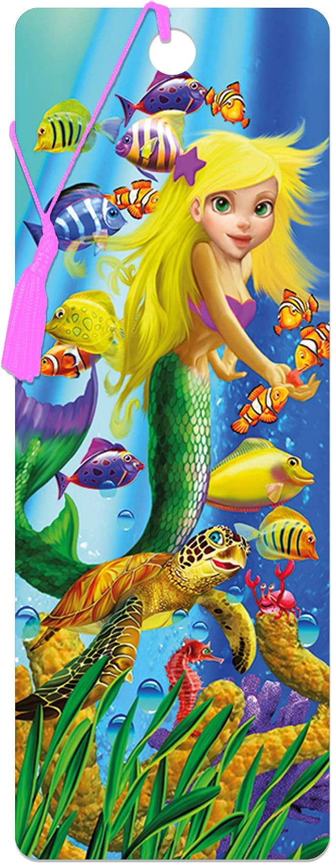 3D LiveLife Bookmark - Mermaid Magic from Deluxebase. Cute Lenticular Mermaid Page Marker. Novelty Themed Accessories for Book Lovers. Small Gifts for Men, Women, Writers and Teachers.