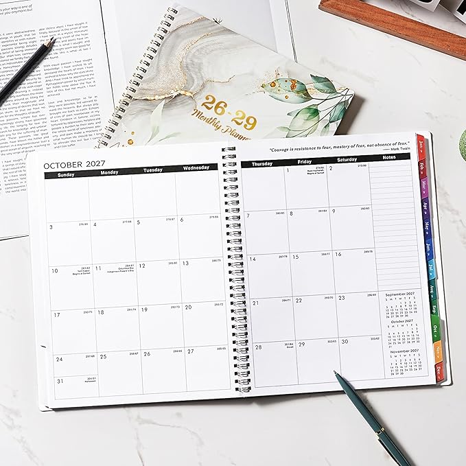 Monthly Planner 2026-2029 - 3 Year 2026-2029 Monthly Planner from JUL. 2026 - JUN. 2029, 9" x 11" with Inner Pocket, Colorful Coated Tabs