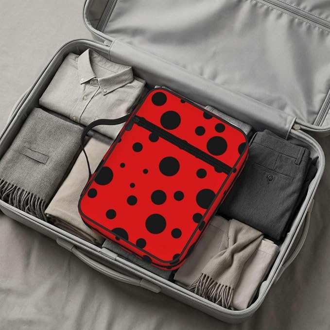 Ladybug Black and Red Polka Dot Bible Cover Case Carrying Book Protector Case Bible Study Supplies Accessories Holder Case Christian Gift for Women Men