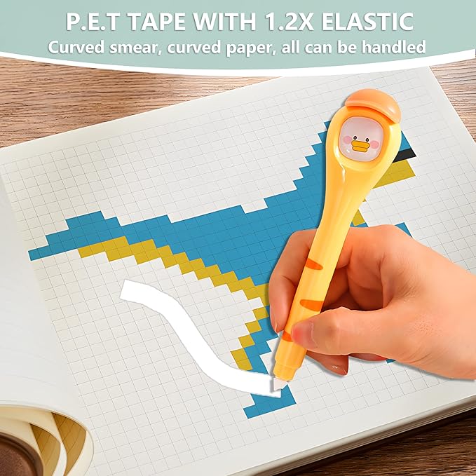 Correction Tape, Cute Quick Dry Japanese White correction Tape Pen,with Easy to Use Kawaii Pen Shaped Applicator,Kawaii Birthday Gifts Set for Office School Supplies (SH-B)