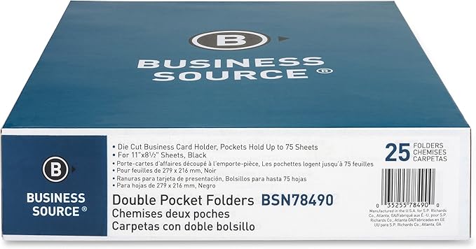 BSN78490 - Business Source Double Pocket Portfolio