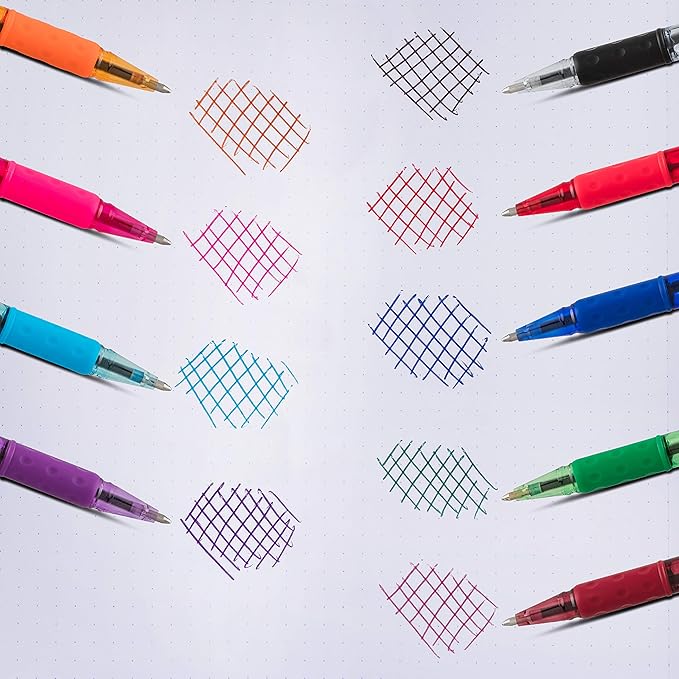 Pentel RSVP Colors Ballpoint Pen, (1.0mm), Medium Line, Black Ink, Pack of 2 (BK91CRBP2A)