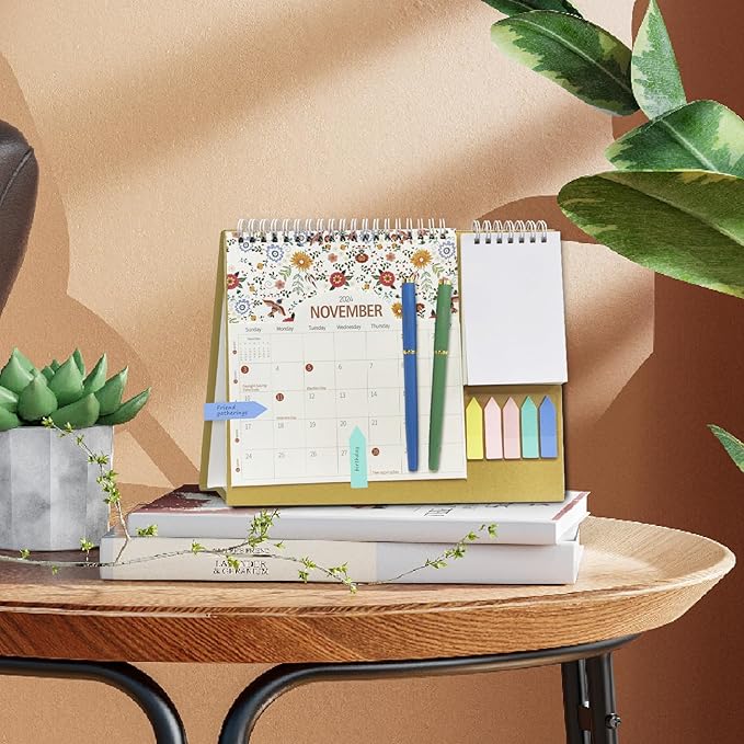 Small Desk Calendar 2026, Standing 2026 Desk Calendar, Jan 2026 to Dec 2026, 8" x 10", Monthly Flip Desktop Calendar with To Do List, Your Personal Desk Planner Orgazier with Pocket for Work Office
