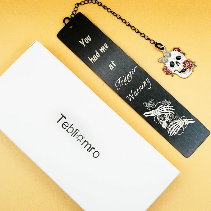 Dark Romance Bookmark for Women Gothic Rose Gift for Book Lovers Friends Funny Spicy Romance Bookmark for Sister Reader Bookish Birthday Graduation Christmas Back to School Supplies Merch
