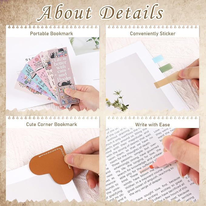 Blind Date with A Book Gifts - Blind Date Book Lover Gifts Box Supplies with Wrapping Paper Bulk Annotation Kit Highlighters Bookmarks Stickers Bookish Bookworm Librarian Readers Club for Women Men