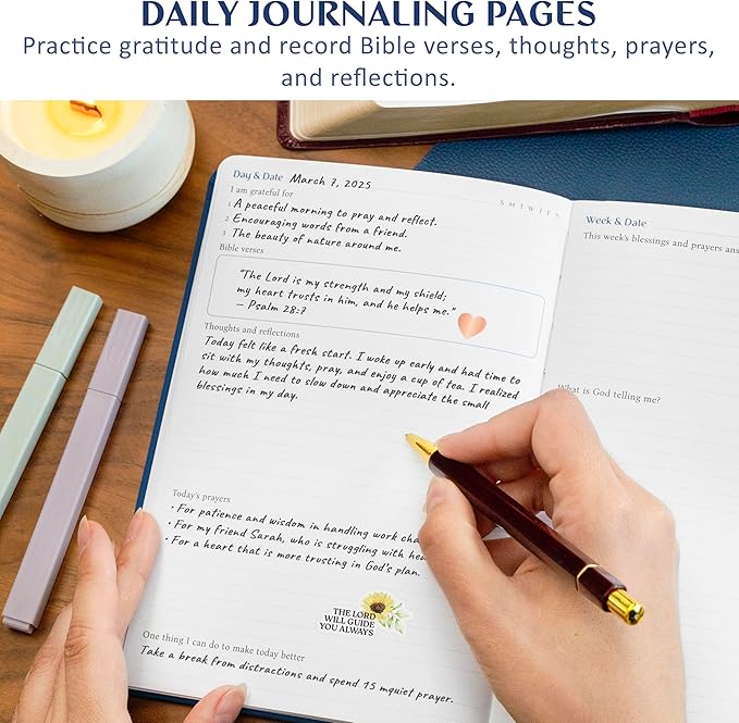 Legend Prayer Journal for Women & Men – Daily Devotional Notebook – Bible Study Supplies & Accessories – Faith Based Gifts – Religious Planner & Spiritual Gods Book, 5.8 x 8.3" (Mystic Blue)