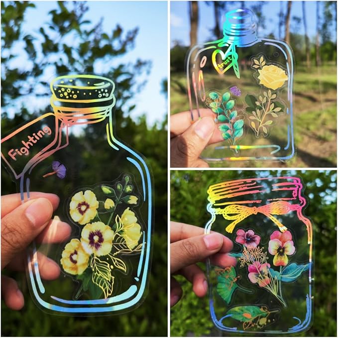 91 Pcs Homemade Bookmarks Kit,Colorful Sprout Bookmark and Pressed Flower Stickers,Bookmark Making Kit for DIY Beautiful Flower Page(Large Size)