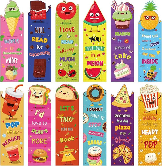 Bookmarks for Kids 72PCS Cute Summer Fruit Bookmarks Colorful Inspirational Reading Bookmark for End of Year Student Gifts from Teachers Elementary Teenagers School Incentives Supplies